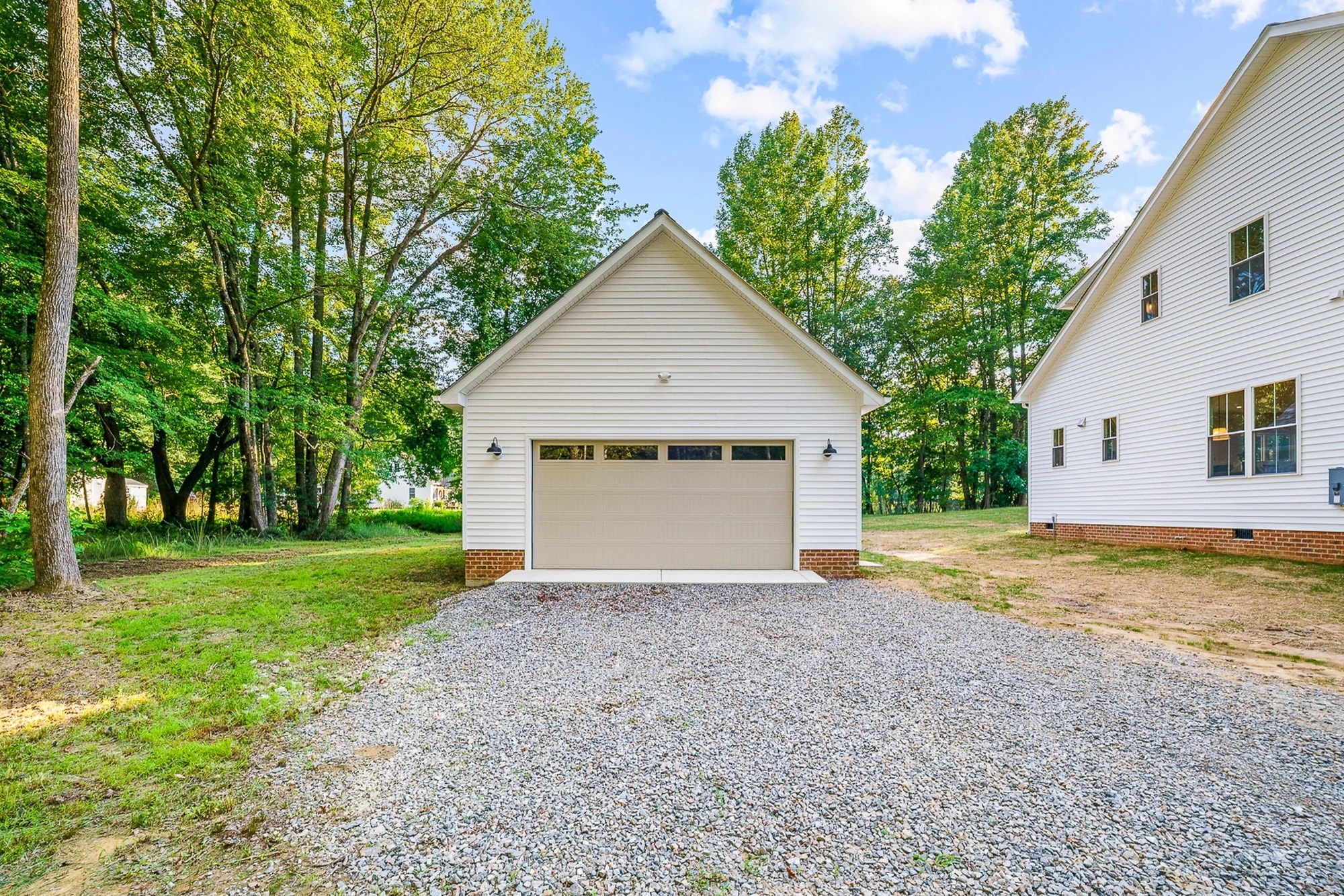 Custom farmhouse build — detached two-car garage