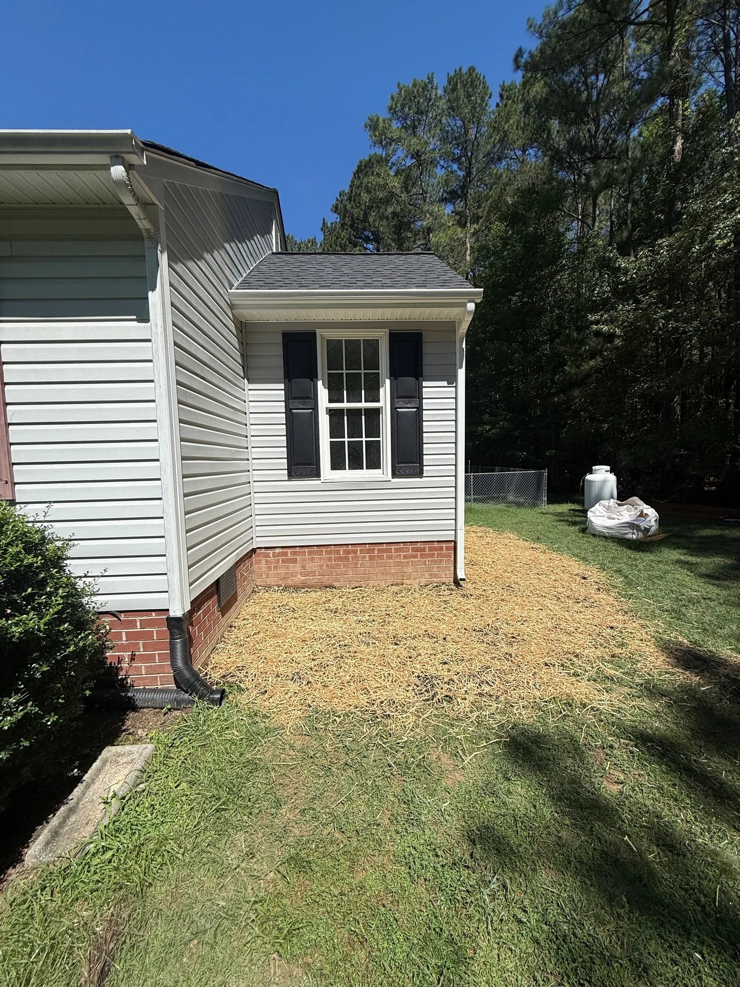 Home addition — brick water table detail