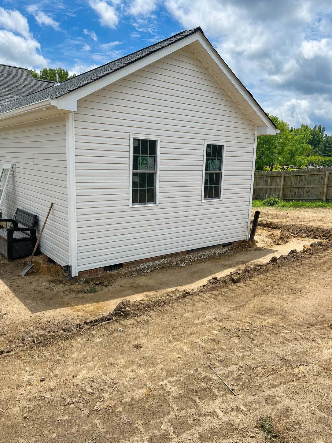 Home addition — two-story side elevation