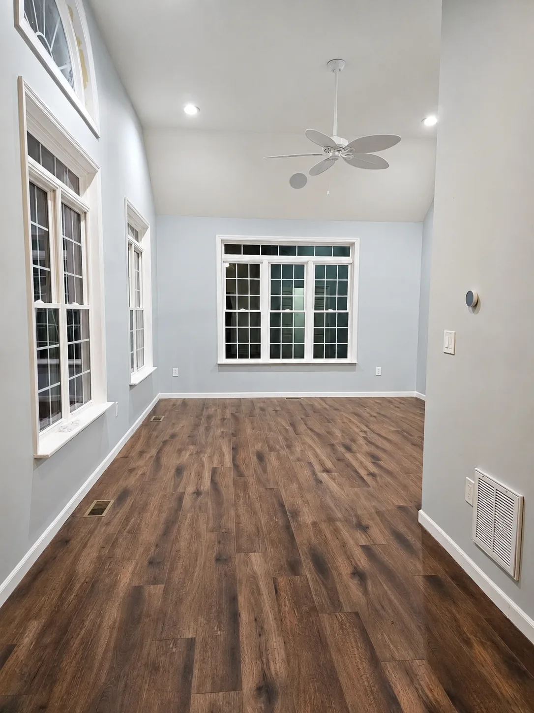 Home addition — great room with vaulted ceiling